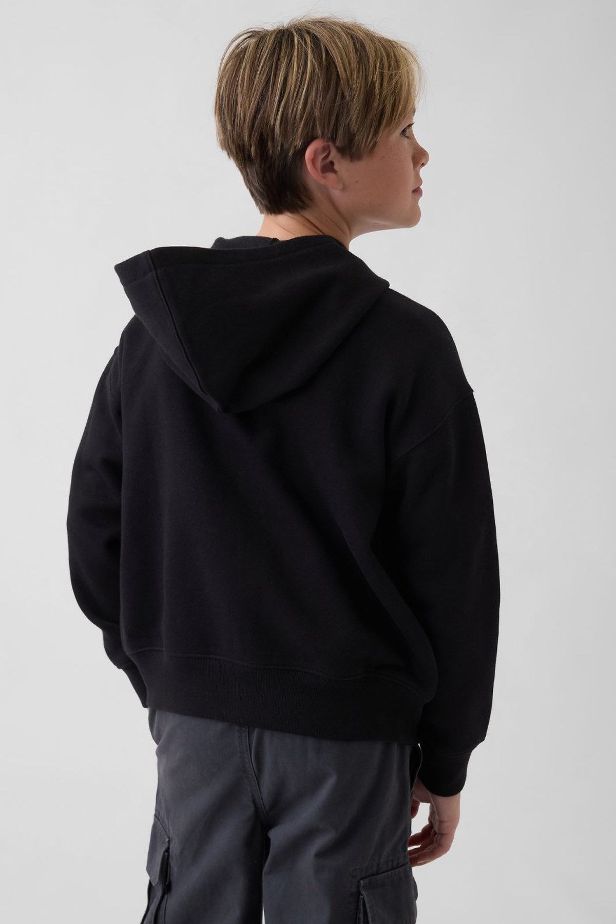 Gap V-Frch Logo Çocuk Sweatshirt 745041000 Siyah