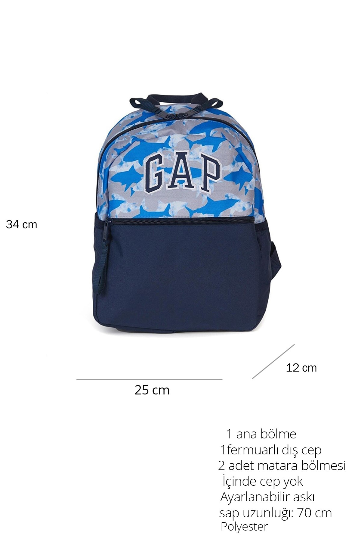 Gap Kids Çocuk Anaokulu Çantası 75655 Mavi