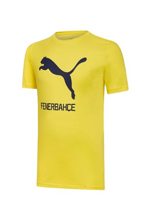 Puma Fenerbahçe S.K. Cat Unisex Tişört 77313603 Sarı