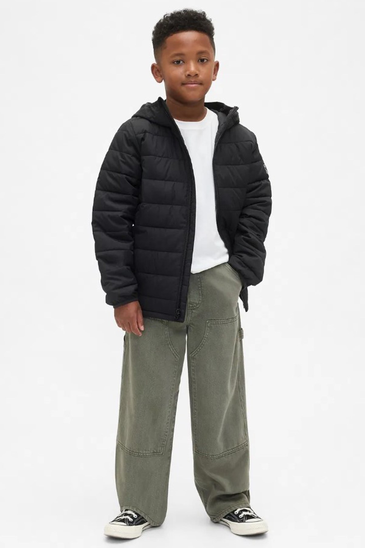 Gap V-Frch Logo Çocuk Mont 790002000 Siyah