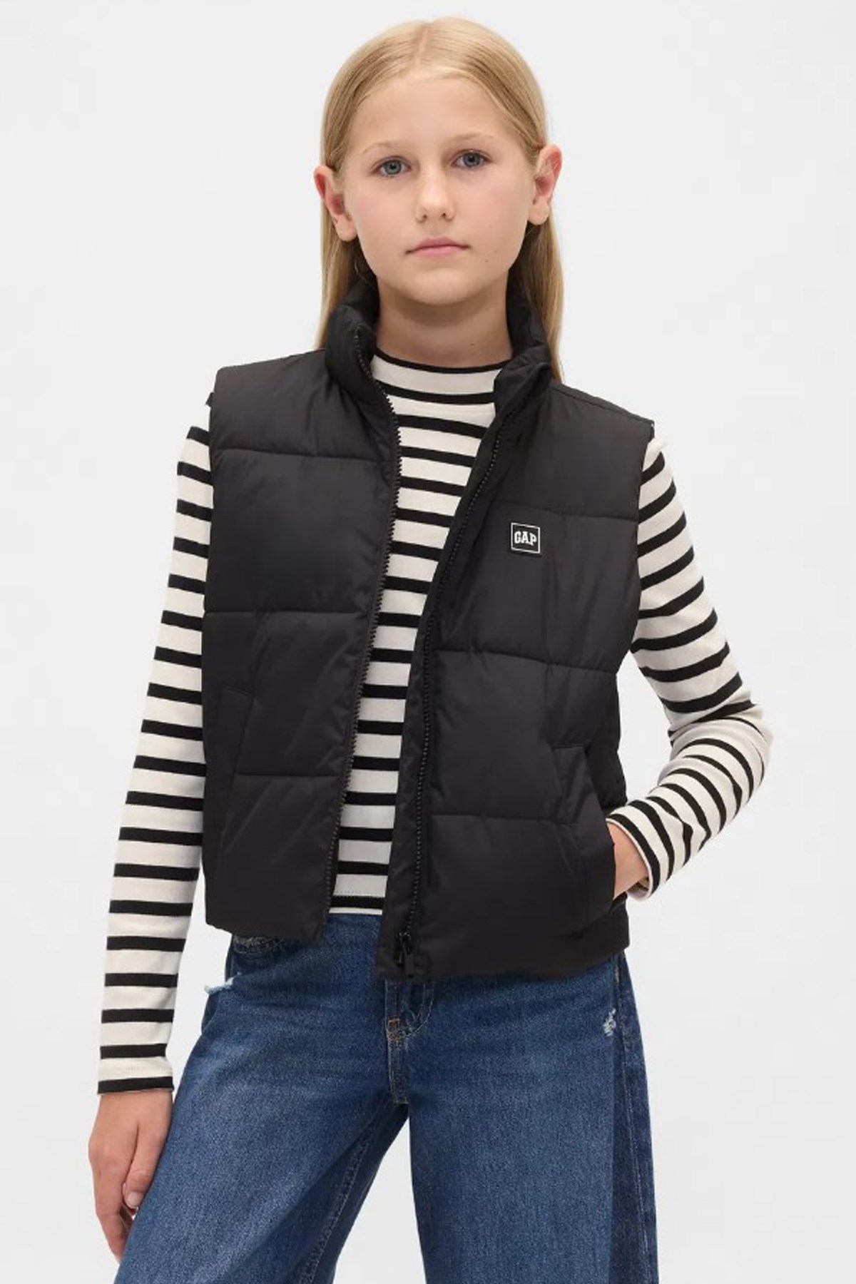 Gap V-Frch Logo Çocuk Yelek 790019001 Siyah