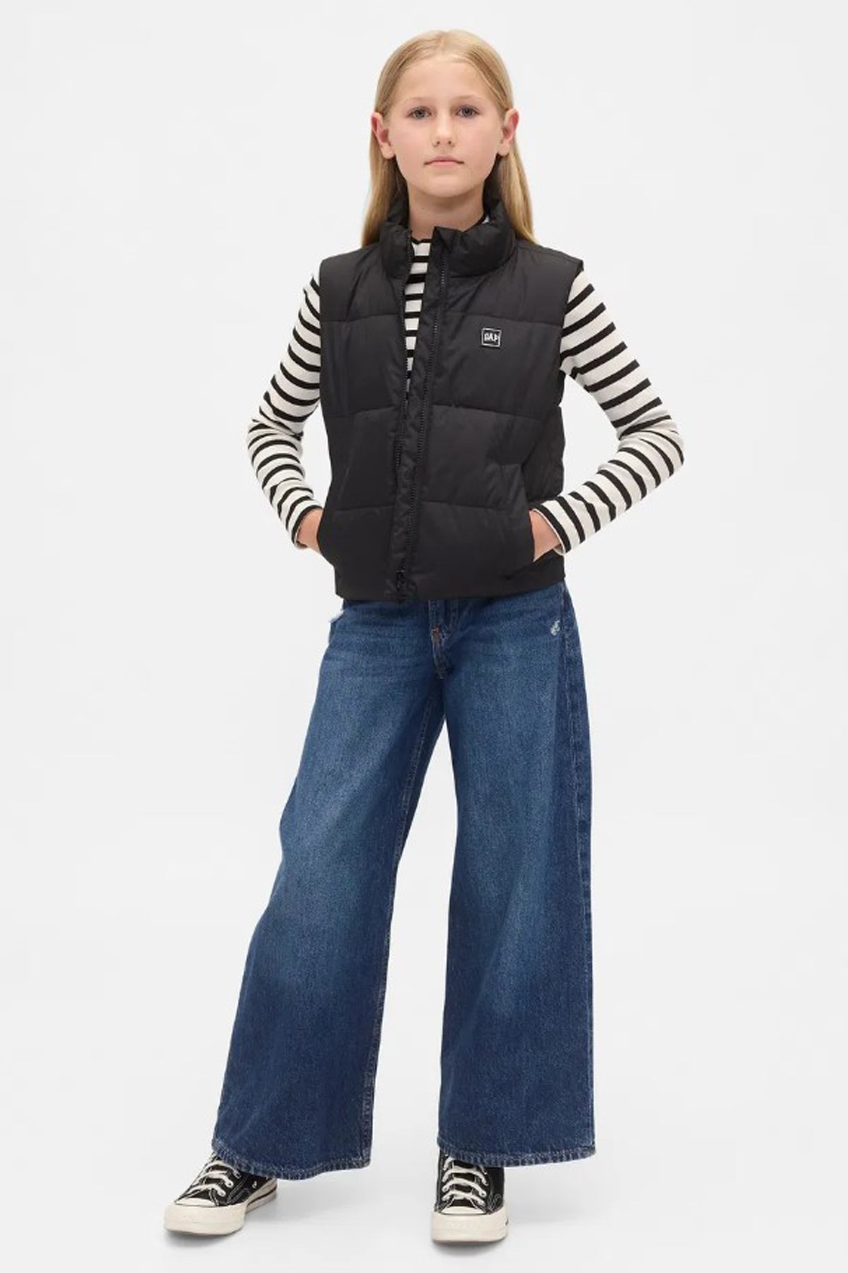 Gap V-Frch Logo Çocuk Yelek 790019001 Siyah