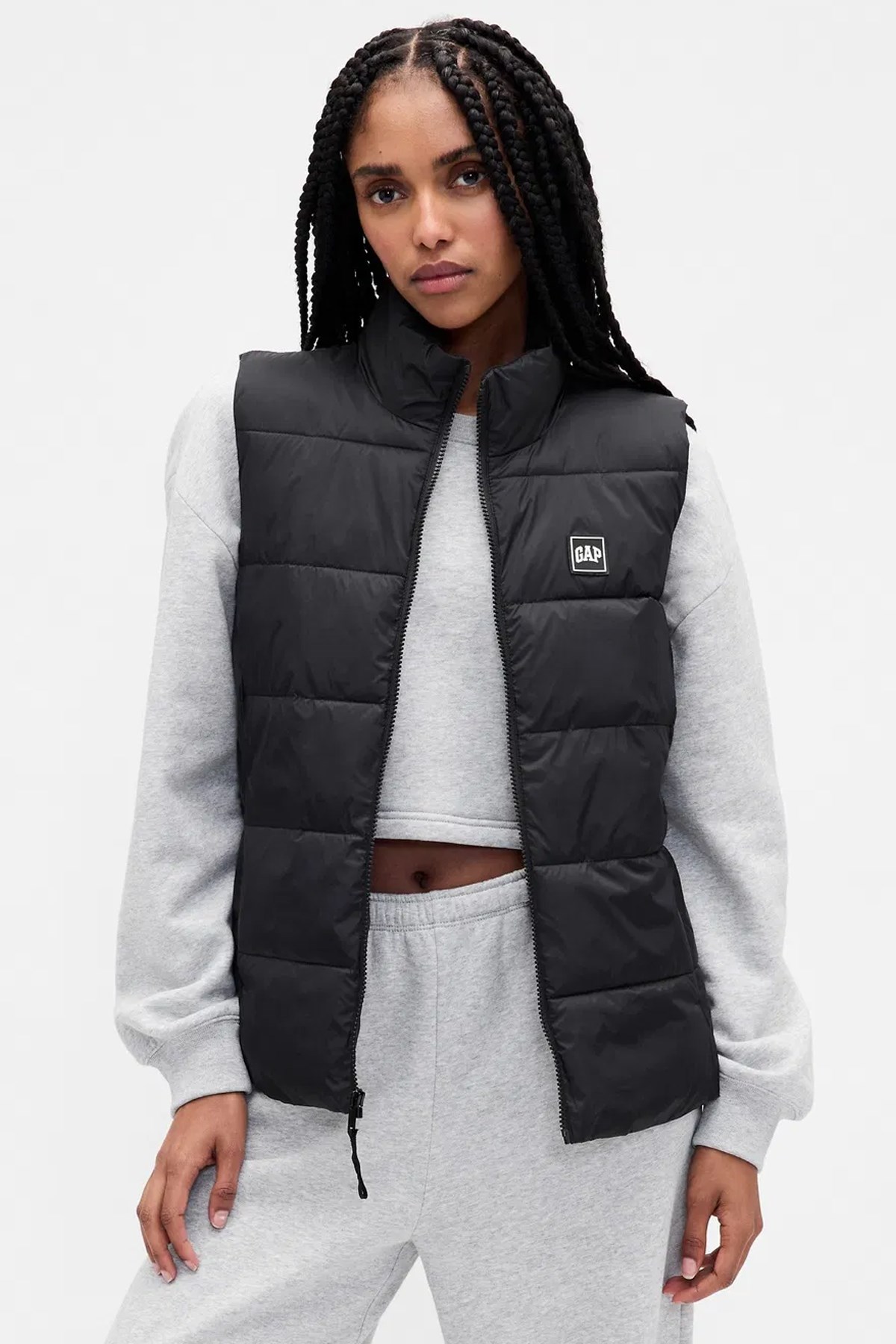 Gap V-Frch Logo Kadın Yelek 791282002 Siyah