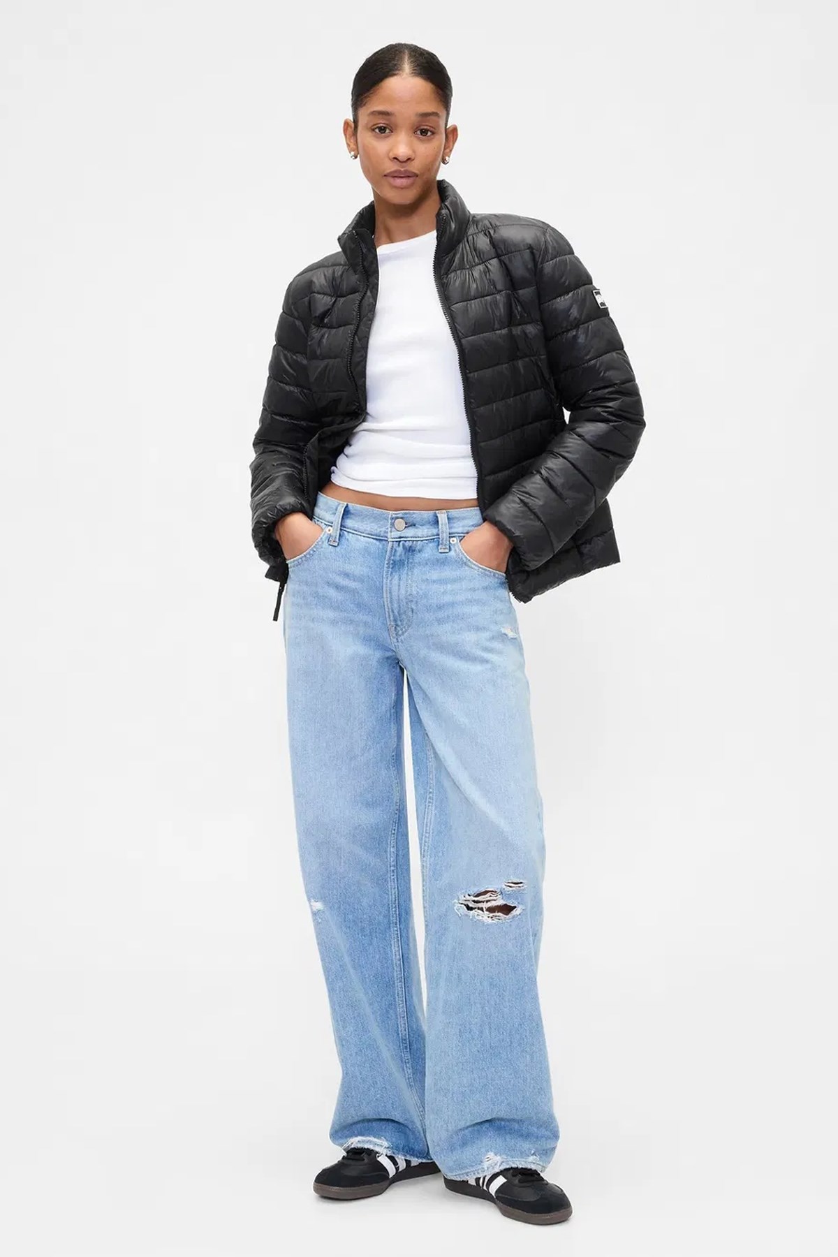 Gap V-Frch Logo Kadın Mont 791284000 Siyah
