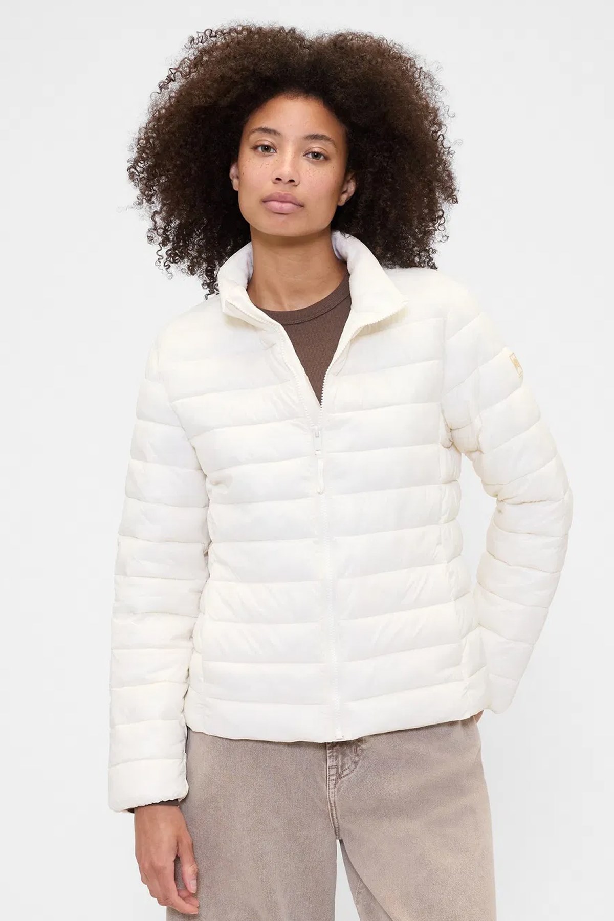 Gap V-Frch Logo Kadın Mont 791284001 Bej