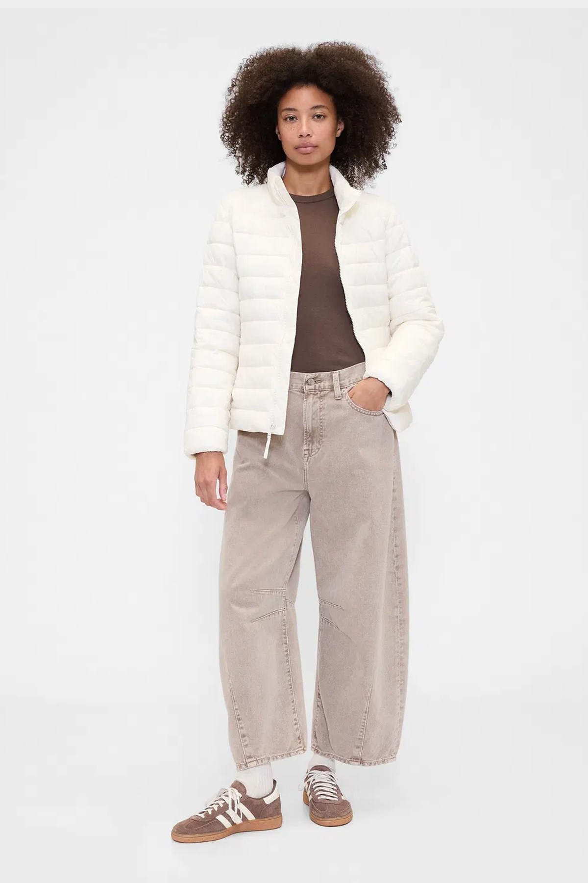 Gap V-Frch Logo Kadın Mont 791284001 Bej