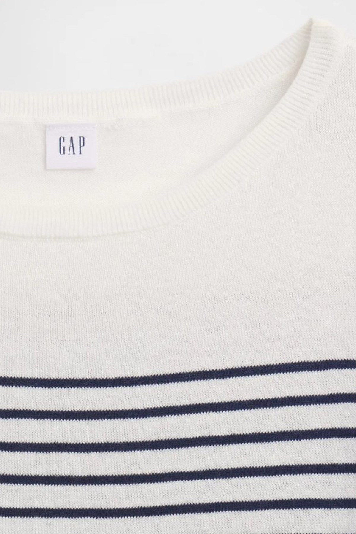 Gap V-Bella Boatneck Stripe Kadın Sweatshirt 791472003 Bej