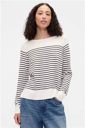Gap V-Bella Boatneck Stripe Kadın Sweatshirt 791472003