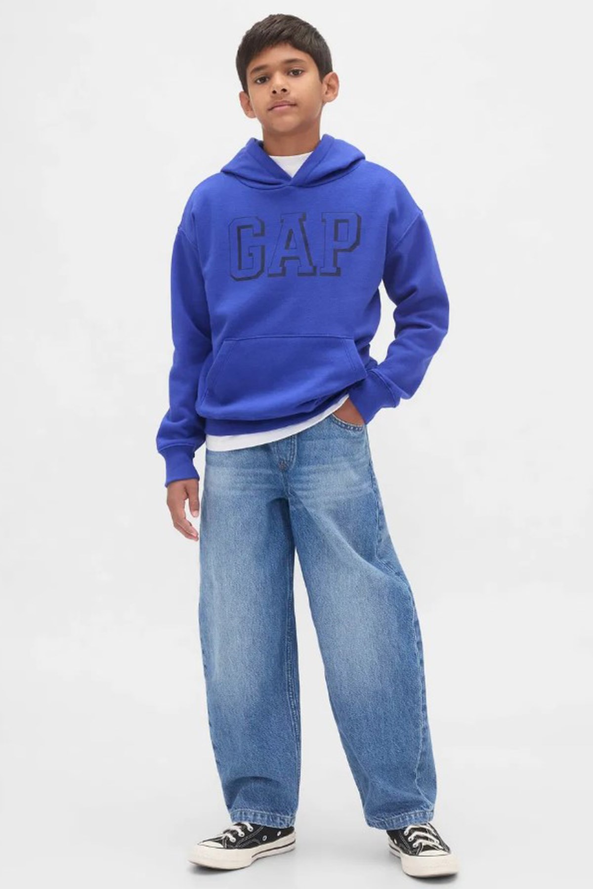 Gap V-Frch Logo Çocuk Sweatshirt 795197000 Yeşil