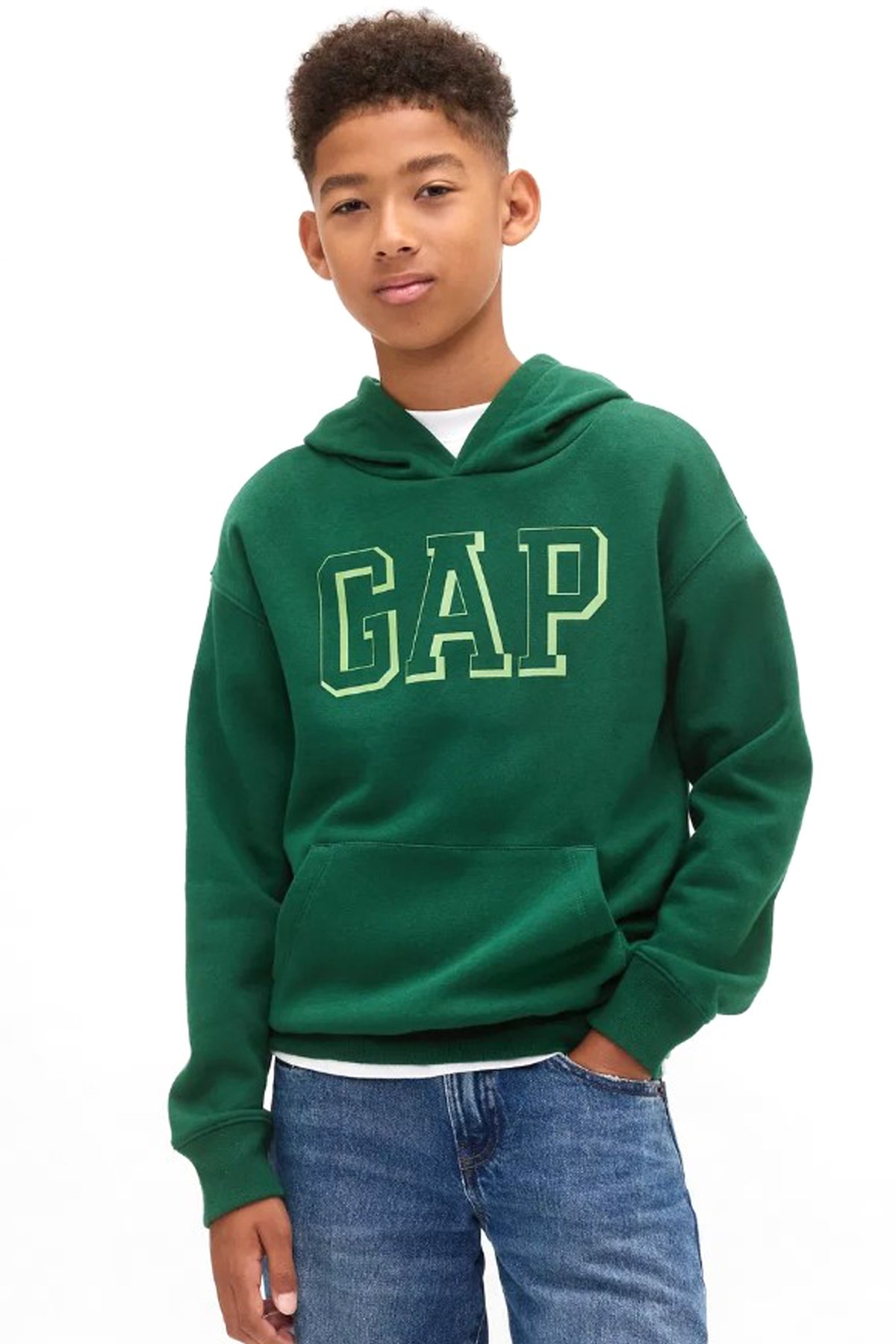 Gap V-Frch Logo Çocuk Sweatshirt 795197001 Yeşil