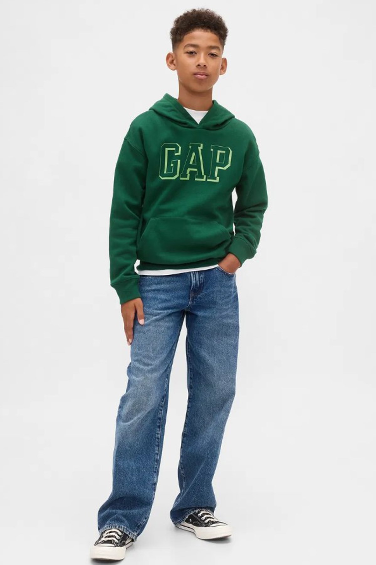 Gap V-Frch Logo Çocuk Sweatshirt 795197001 Yeşil