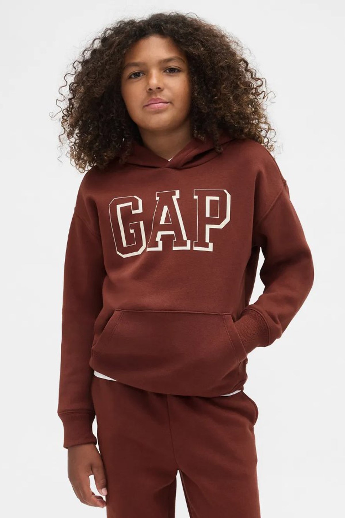 Gap V-Frch Logo Çocuk Sweatshirt 795197002 Kahverengi