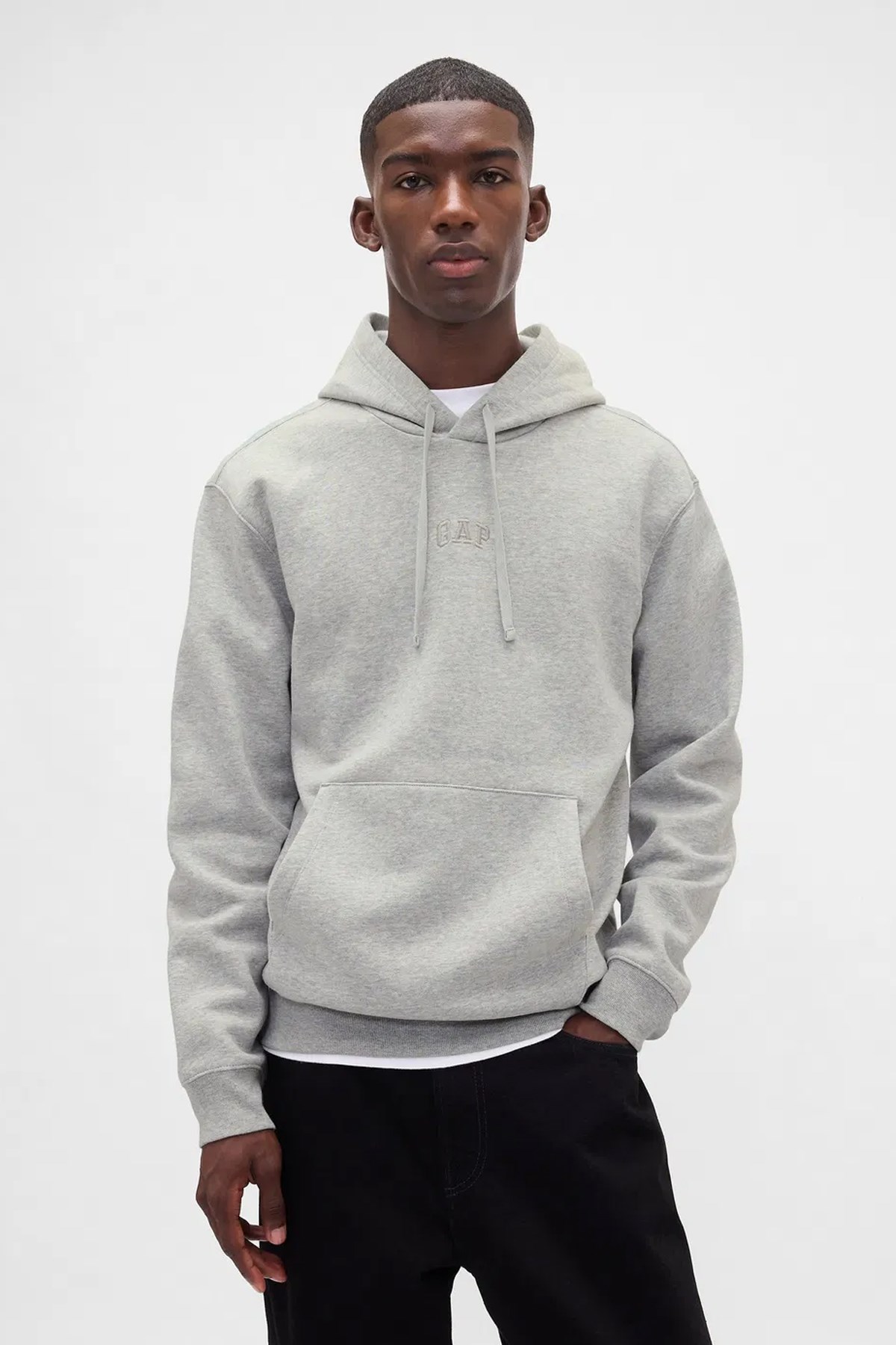 Gap V-Frch Tonal Erkek Sweatshirt 795625000 Gri