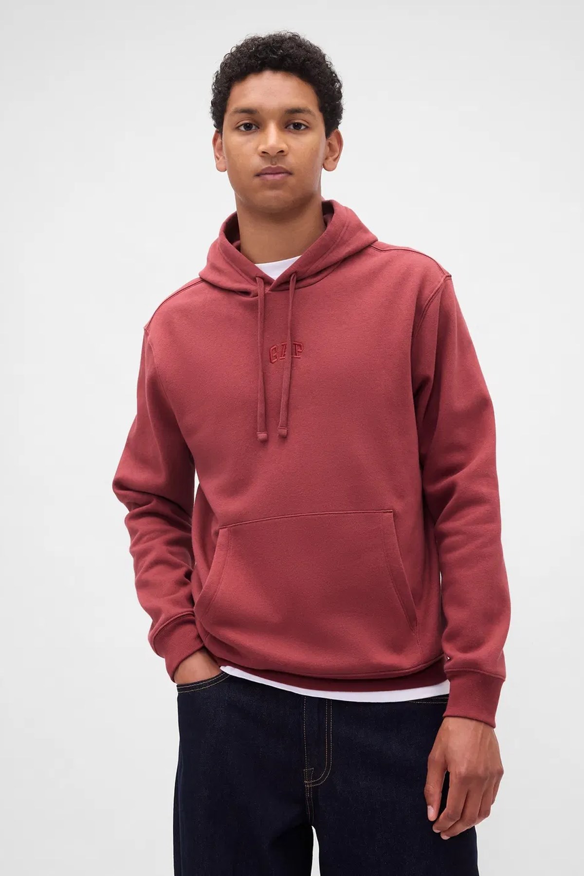 Gap V-Frch Tonal Erkek Sweatshirt 795625001 Kırmızı