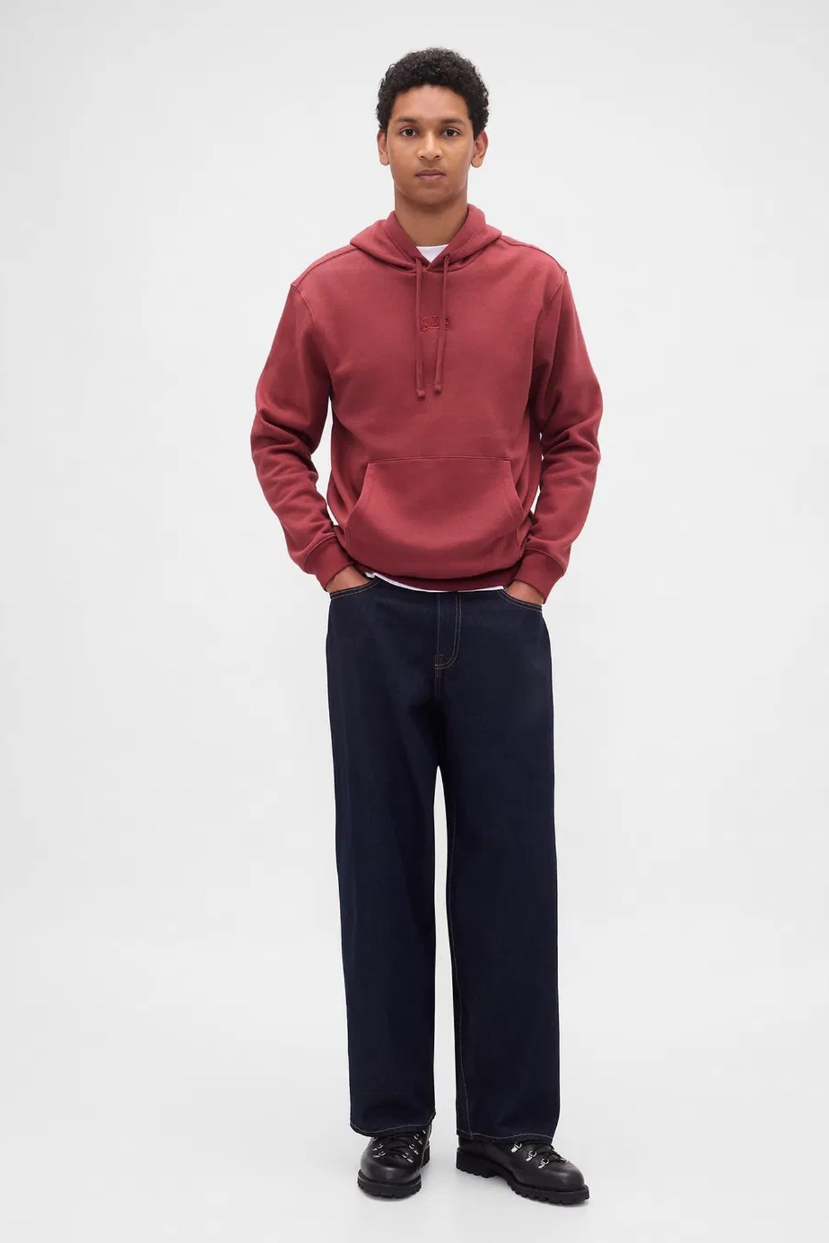 Gap V-Frch Tonal Erkek Sweatshirt 795625001 Kırmızı