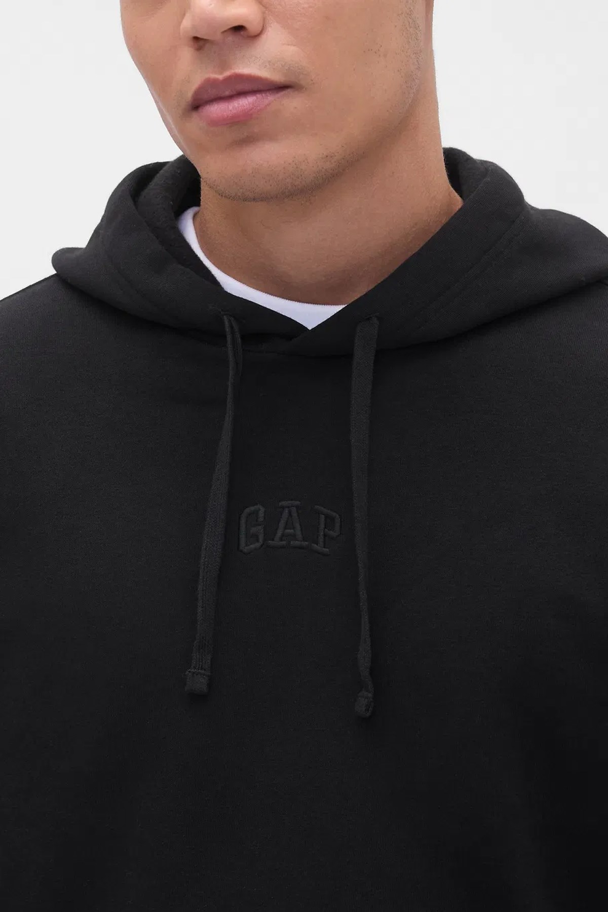 Gap V-Frch Tonal Erkek Sweatshirt 795625004 Siyah