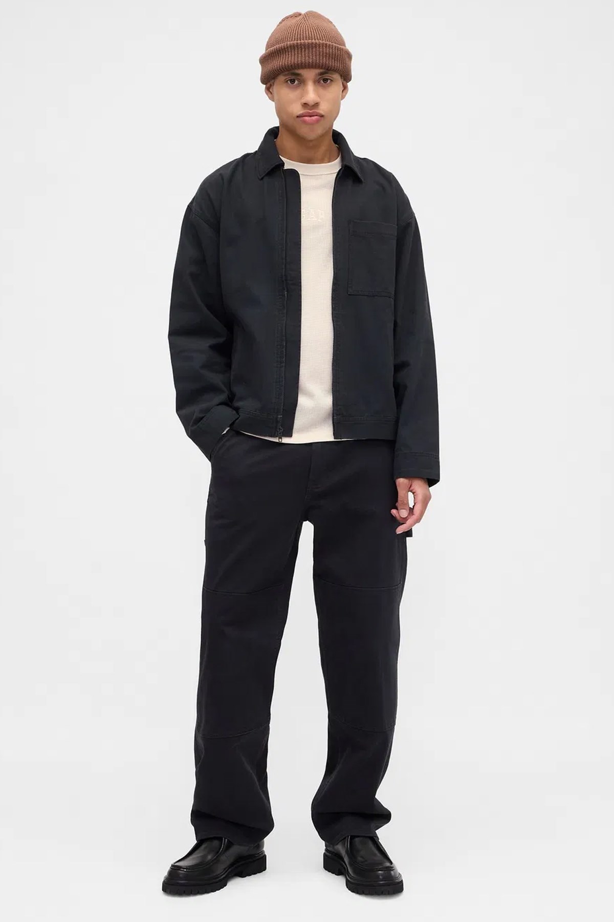 Gap V-Frch Logo Erkek Tişört 795644000 Kahverengi