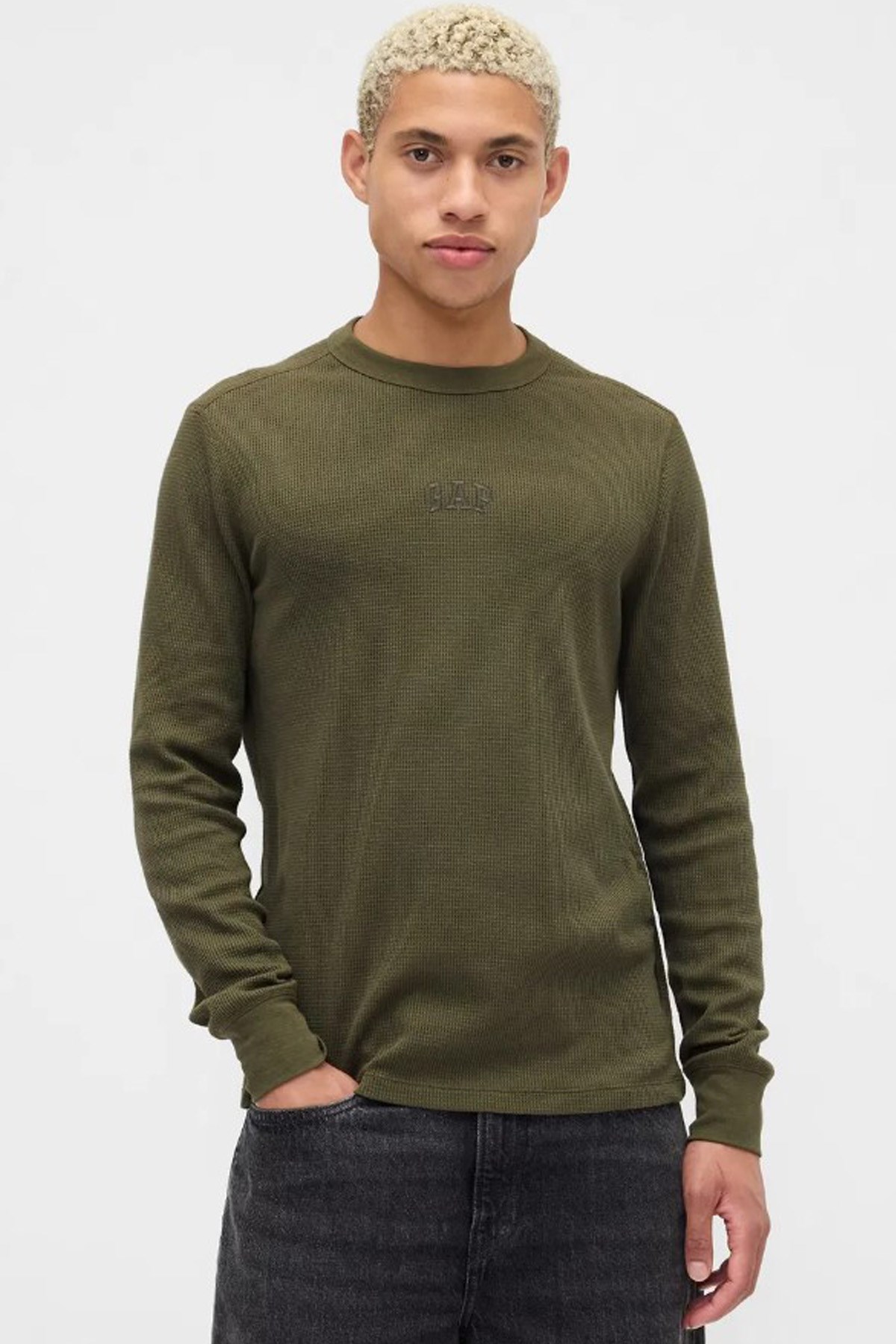 Gap V-Frch Logo Erkek Tişört 795644001 Haki