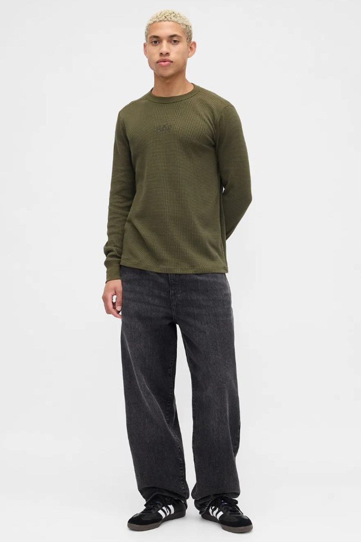 Gap V-Frch Logo Erkek Tişört 795644001 Haki