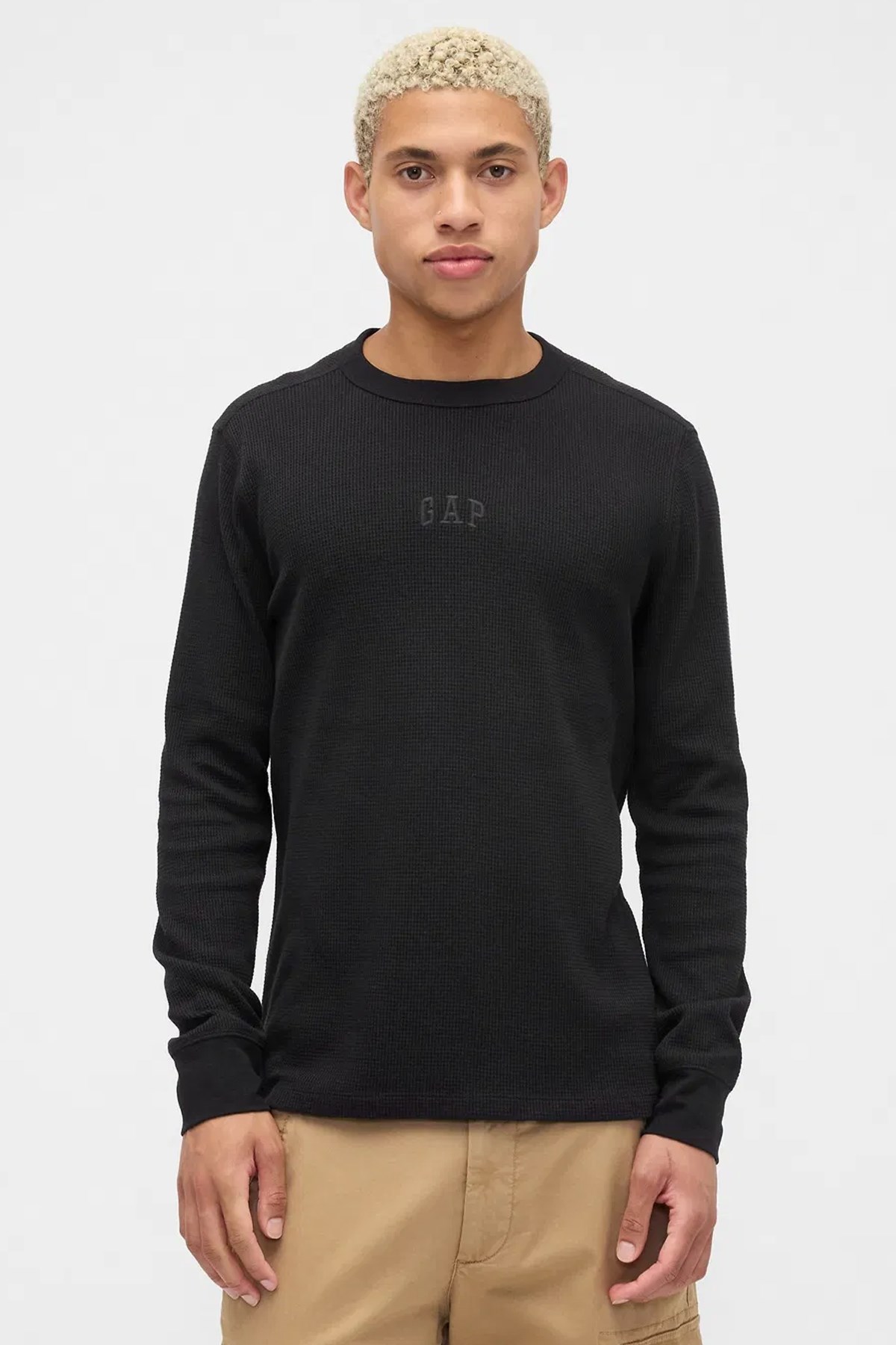 Gap V-Frch Logo Erkek Tişört 795644002 Siyah