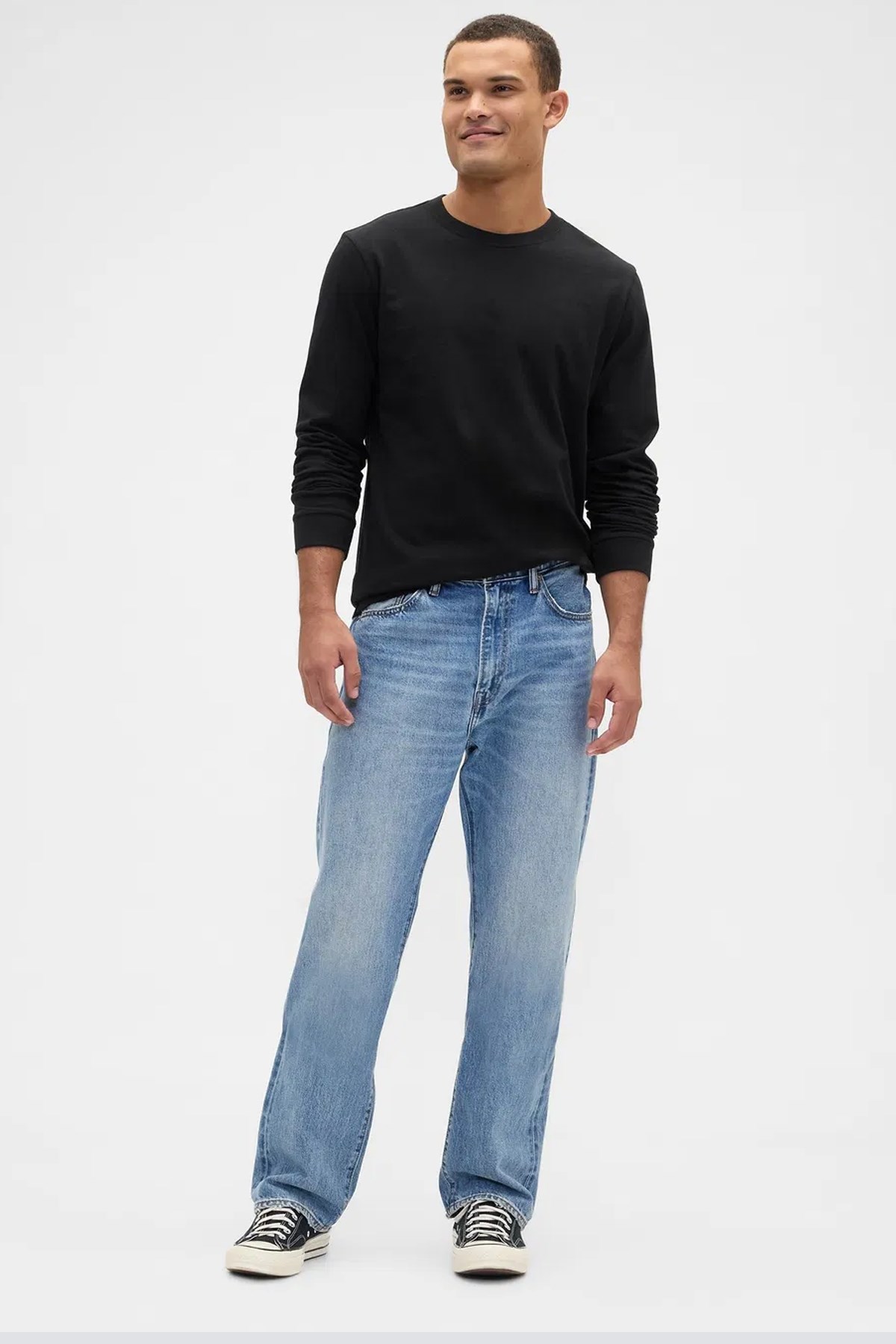 Gap V-Ls Everyday Erkek Tişört 795651002 Siyah