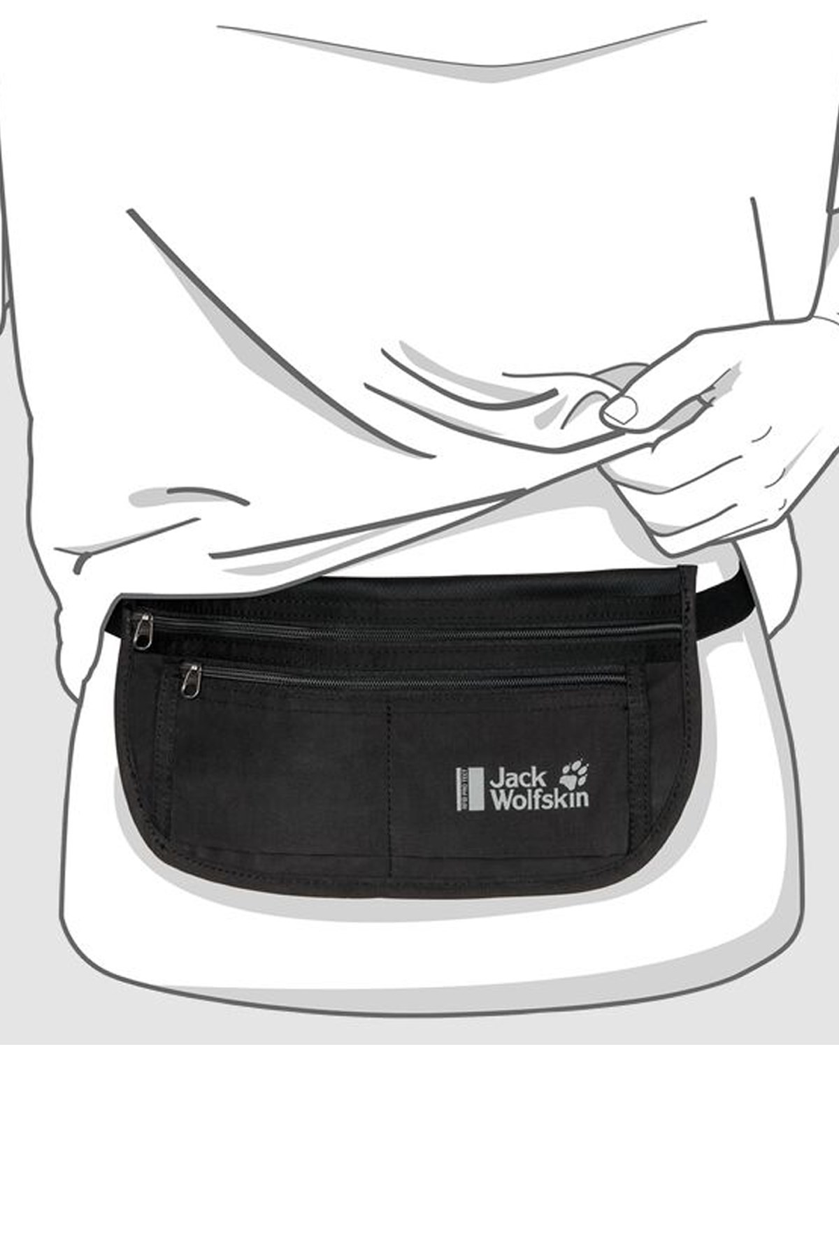 Jack Wolfskin Document Erkek Bel Çantası 8006951-6000 Siyah