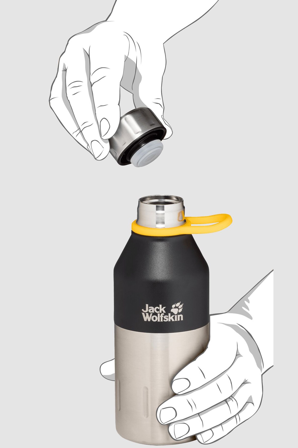 Jack Wolfskin Kole 0.35 Uniseks Termos 8007031-6000 Gri