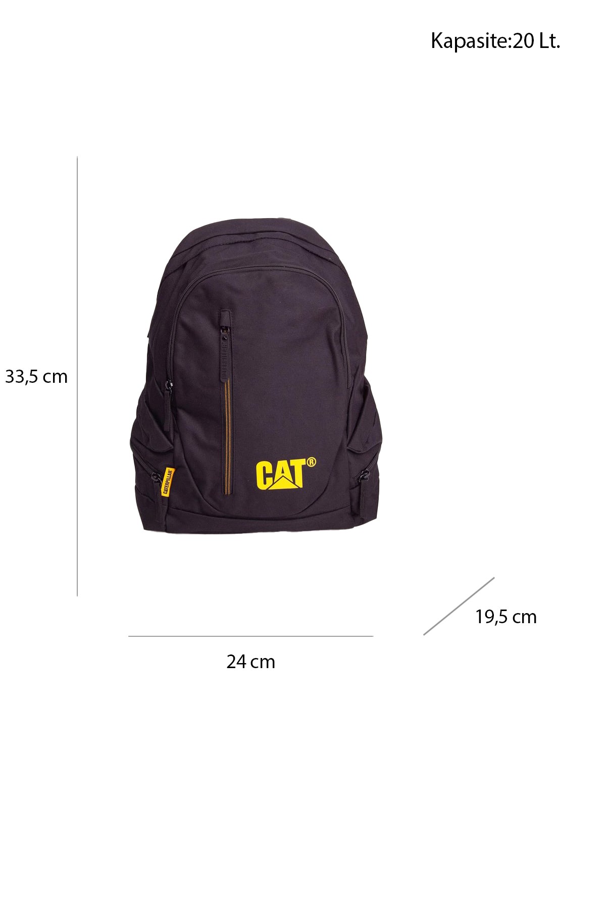 Caterpillar Unisex Sırt Çantası 20 L  83541-01 Siyah