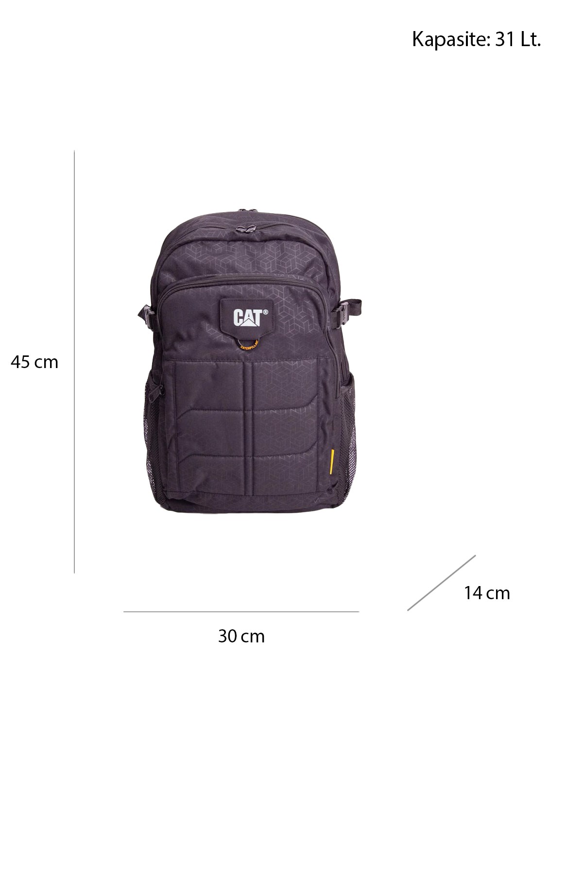 Caterpillar Unisex Sırt Çantası 31 L 84055-478 Siyah