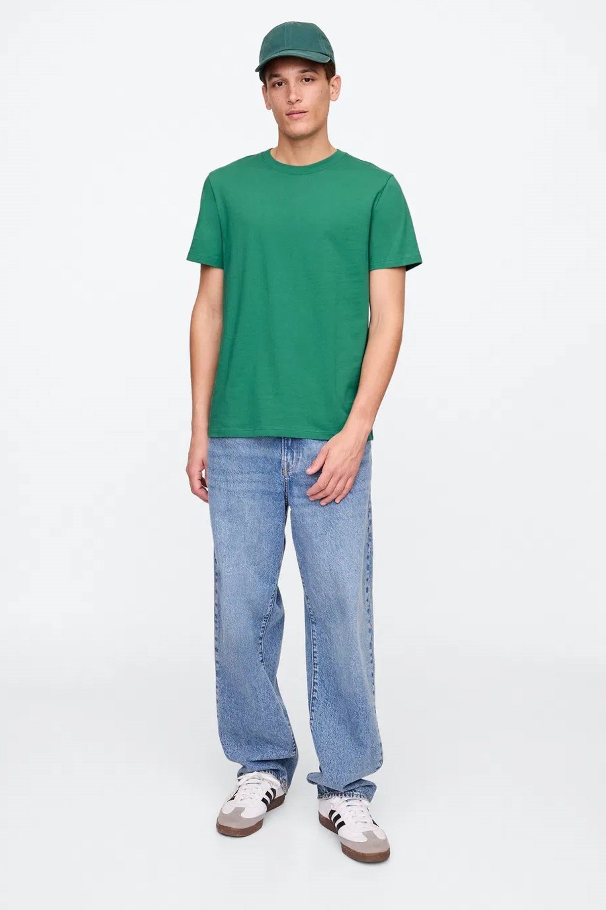 Gap V-Everyday Soft Erkek Tişört Yeşil