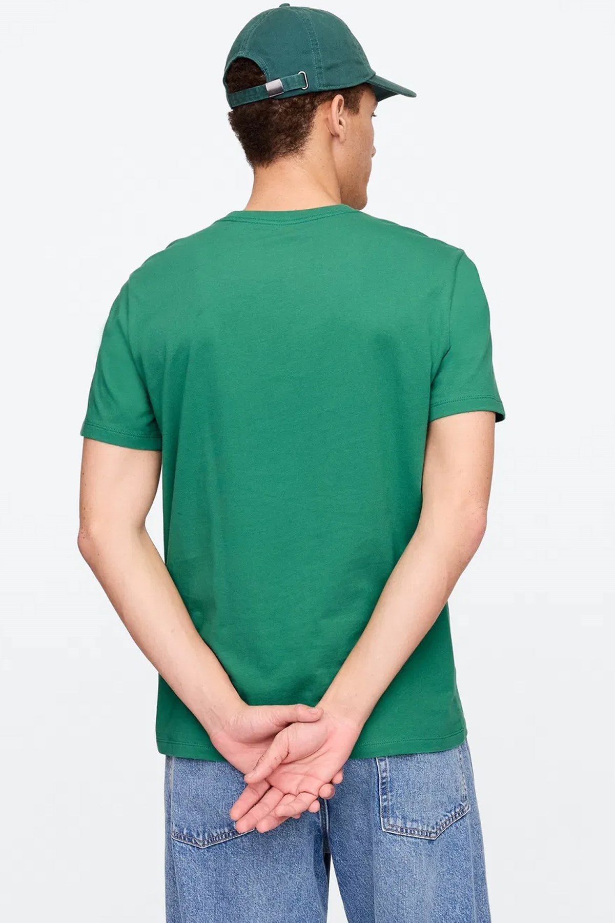 Gap V-Everyday Soft Erkek Tişört Yeşil