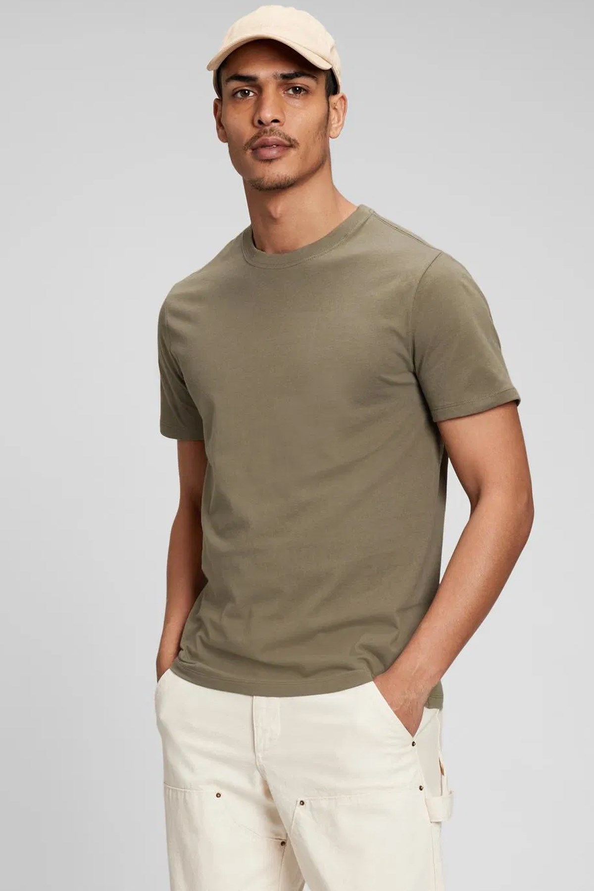 Gap V-Everyday Soft Erkek Tişört Kahverengi