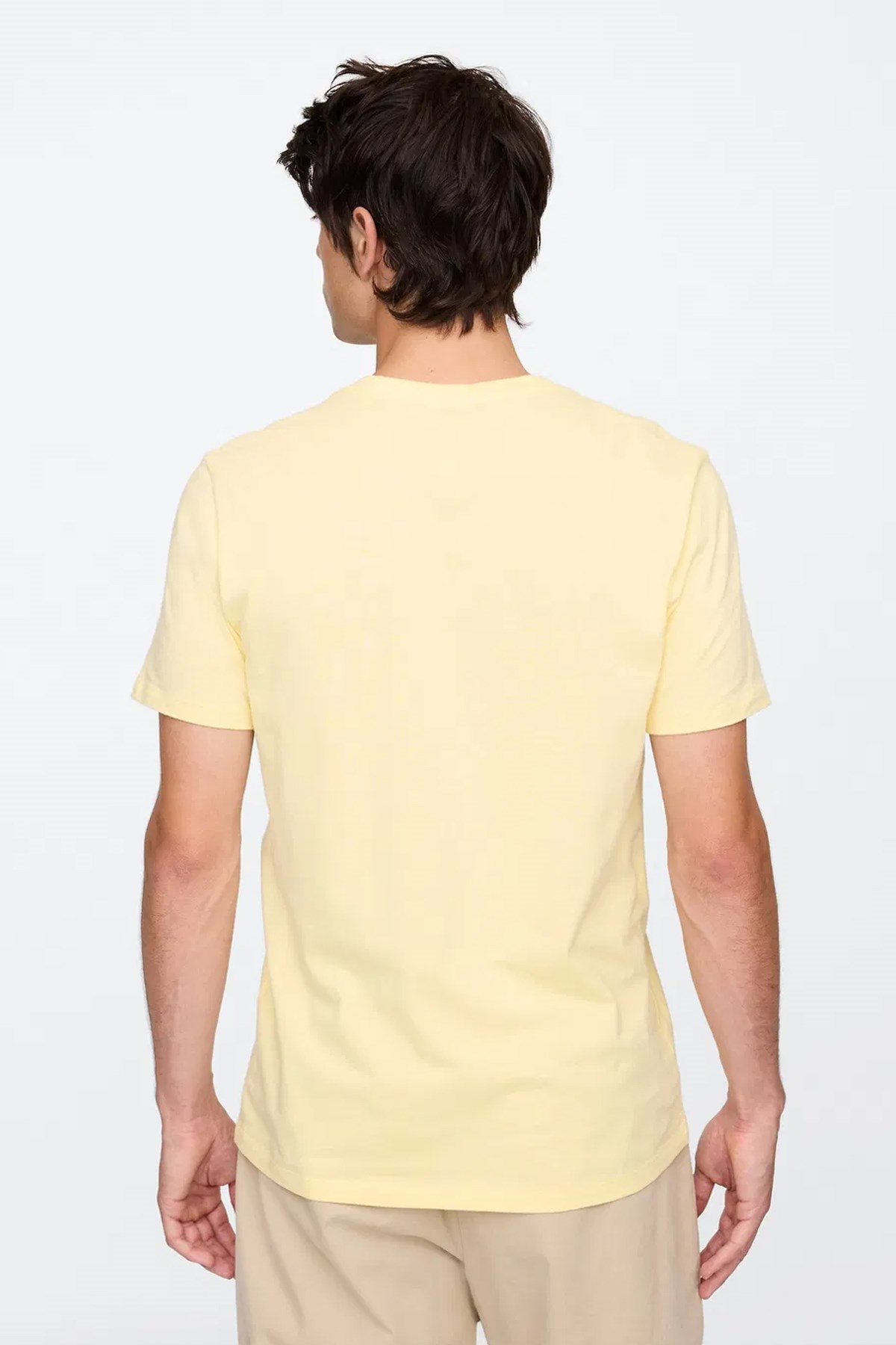 Gap V-Everyday Soft Erkek Tişört Sarı