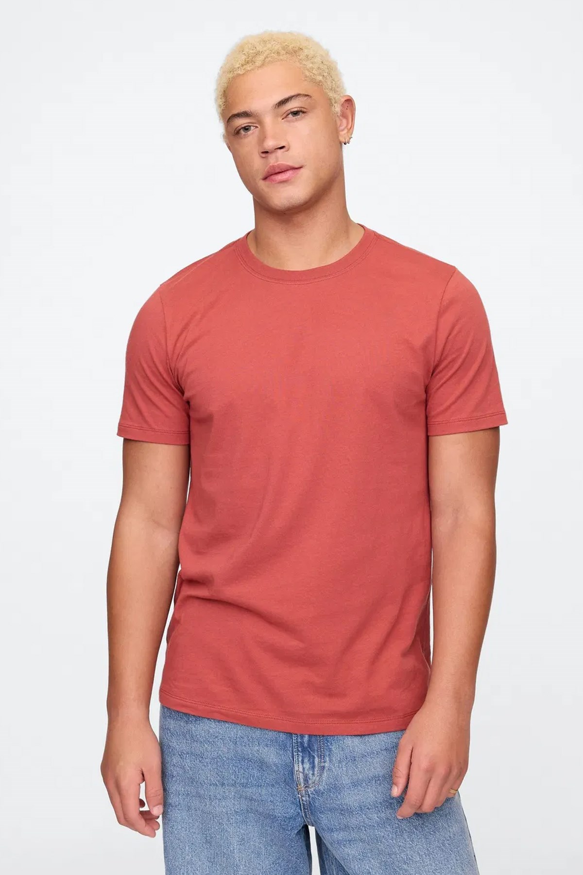 Gap V-Everyday Soft Erkek Tişört Turuncu