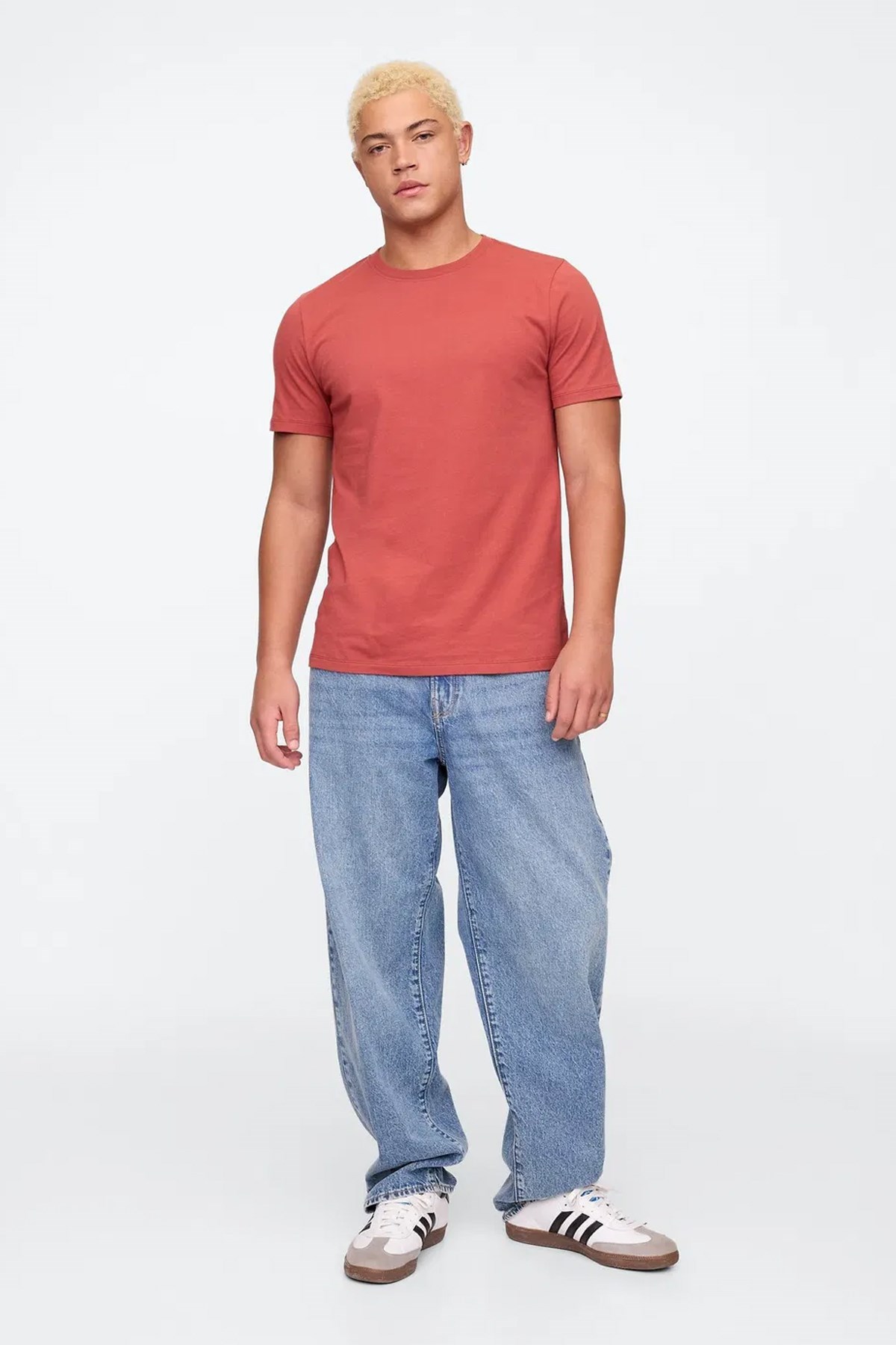 Gap V-Everyday Soft Erkek Tişört Turuncu