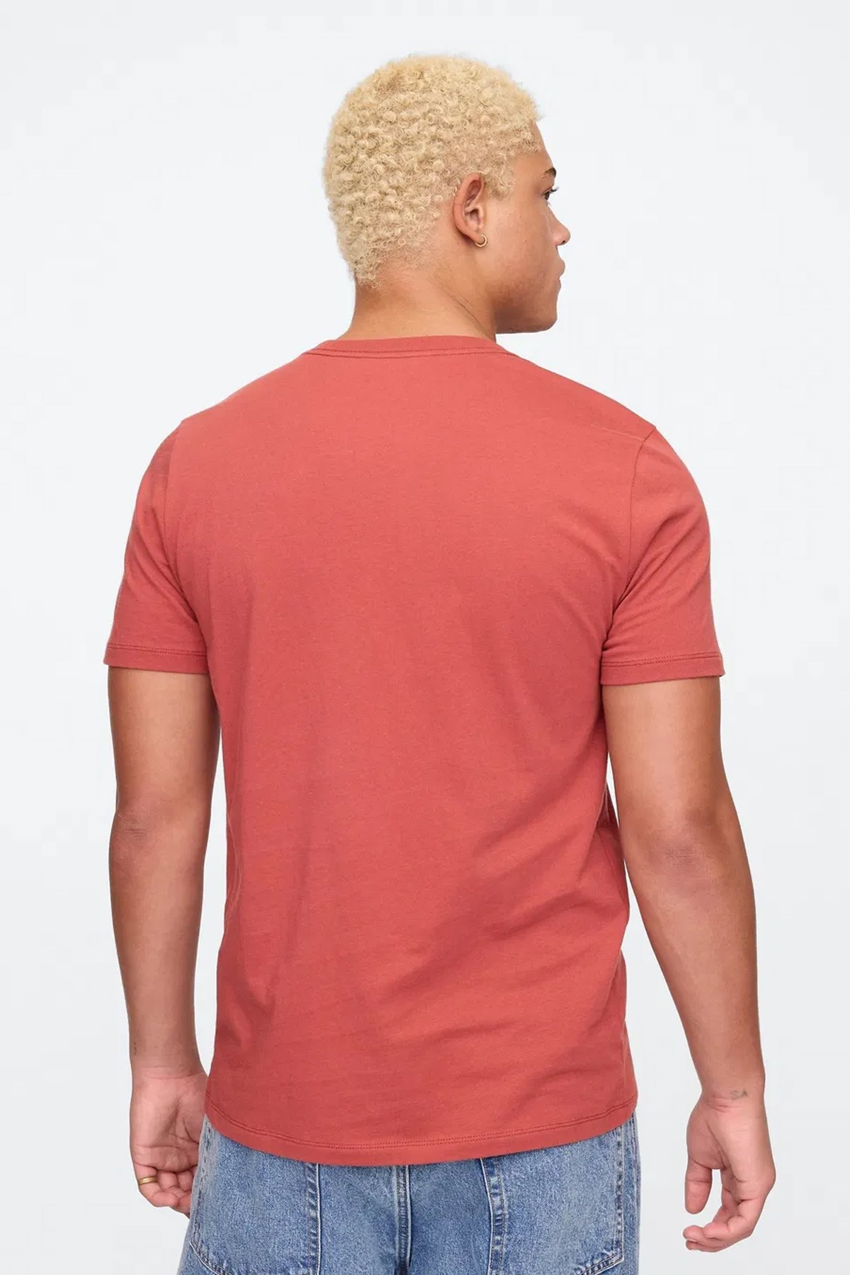 Gap V-Everyday Soft Erkek Tişört Turuncu