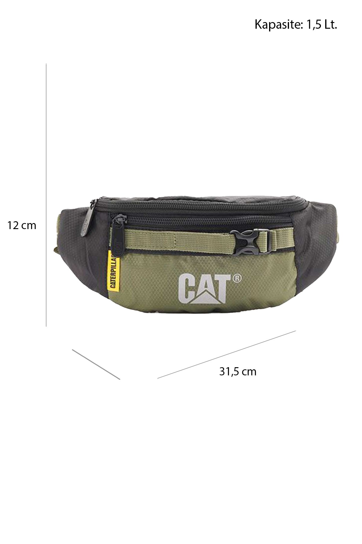 Caterpillar Unisex Bel Çantası Unisex 84399-537 1,5 L Haki