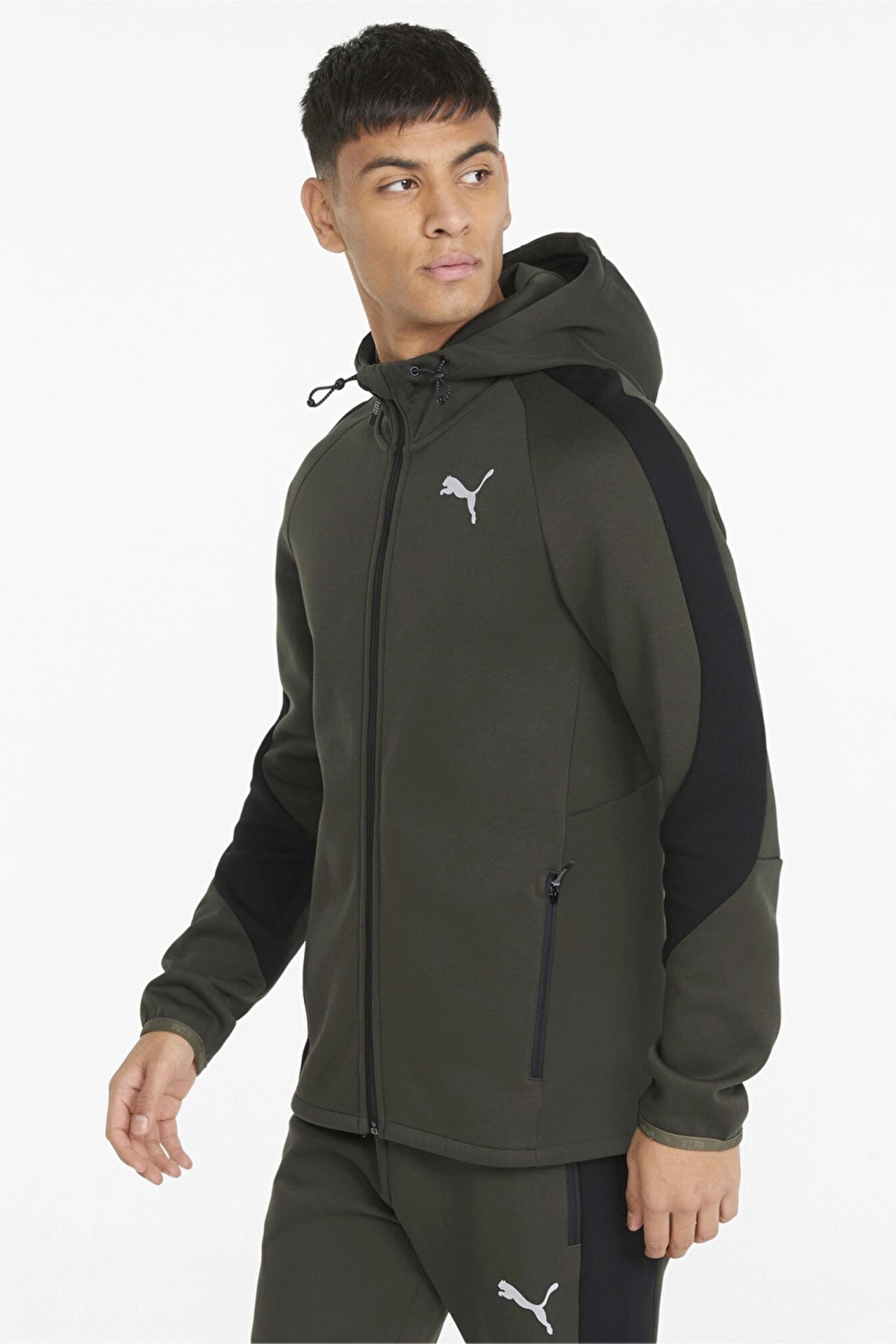 Puma Evostripe Full-Zip Erkek Fermuarlı Sweat 84740170 Antrasit