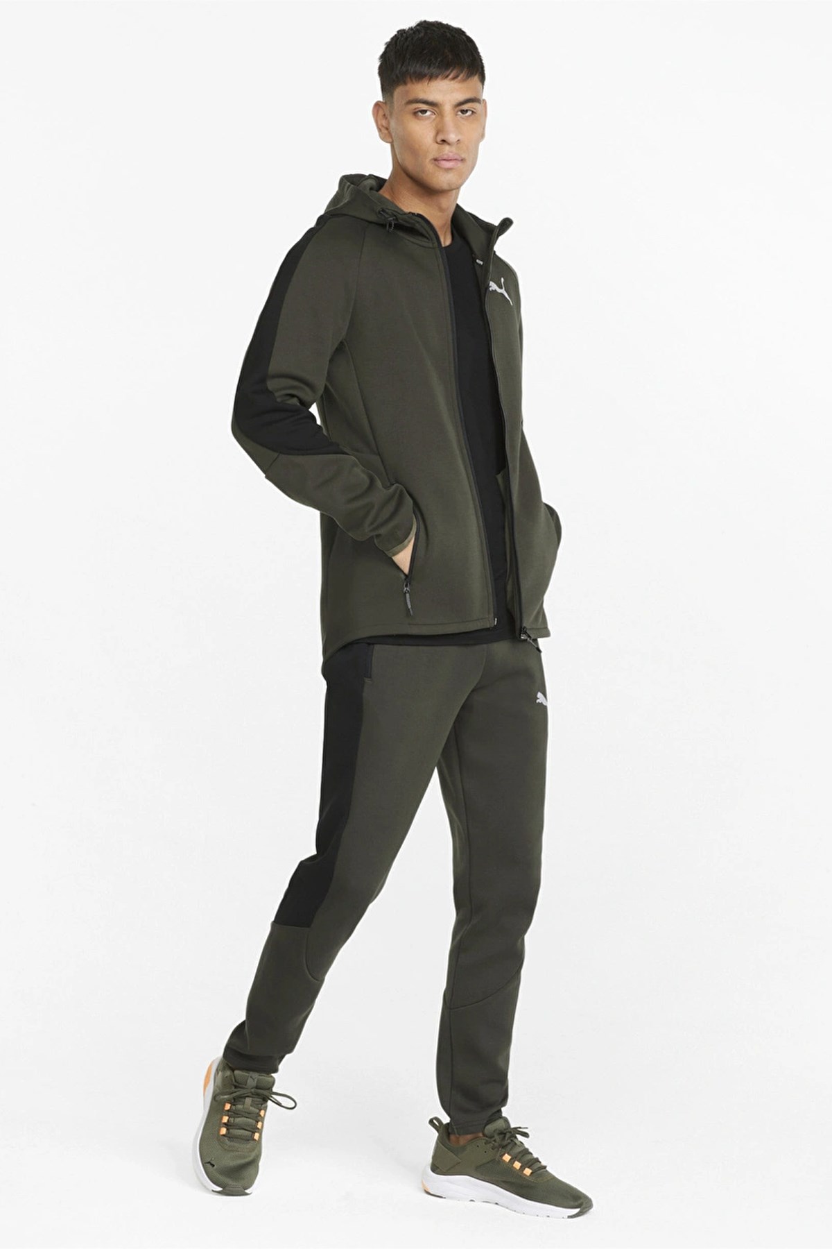 Puma Evostripe Full-Zip Erkek Fermuarlı Sweat 84740170 Antrasit