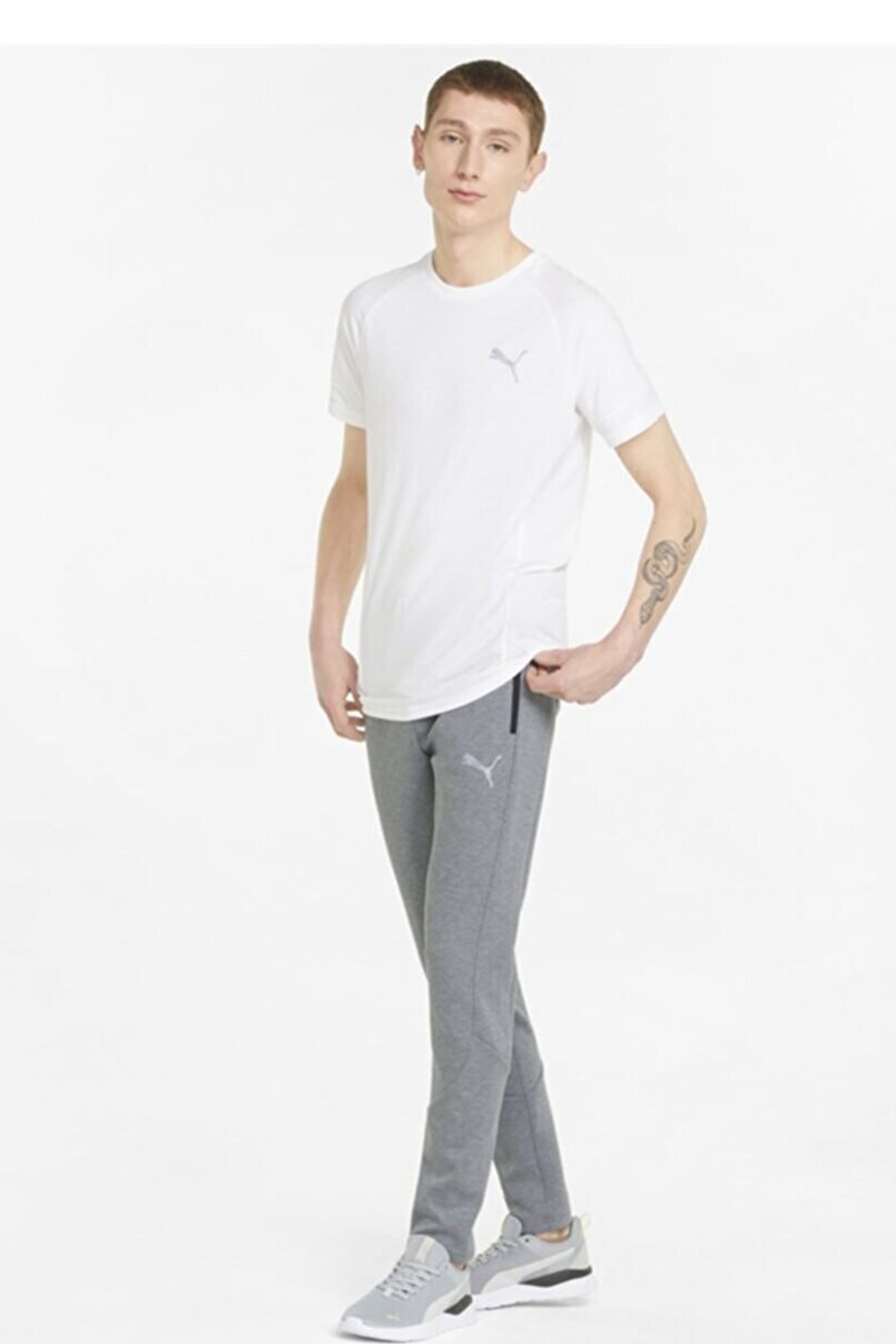 Puma Evostripe Erkek Eşofmanaltı 84740403 Gri