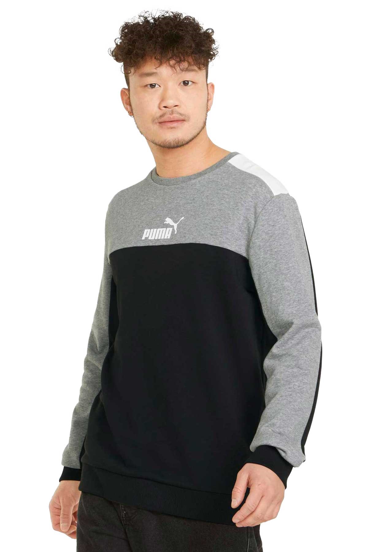 Puma Ess+ Block Erkek Sweatshirt 84742701 Siyah
