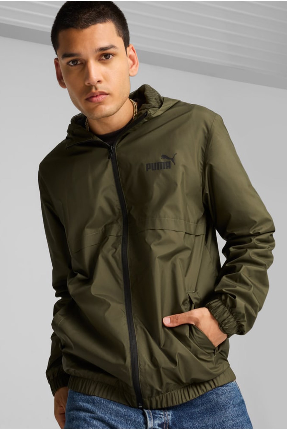 Puma Ess Solid Erkek Rüzgarlık 84748470 Haki