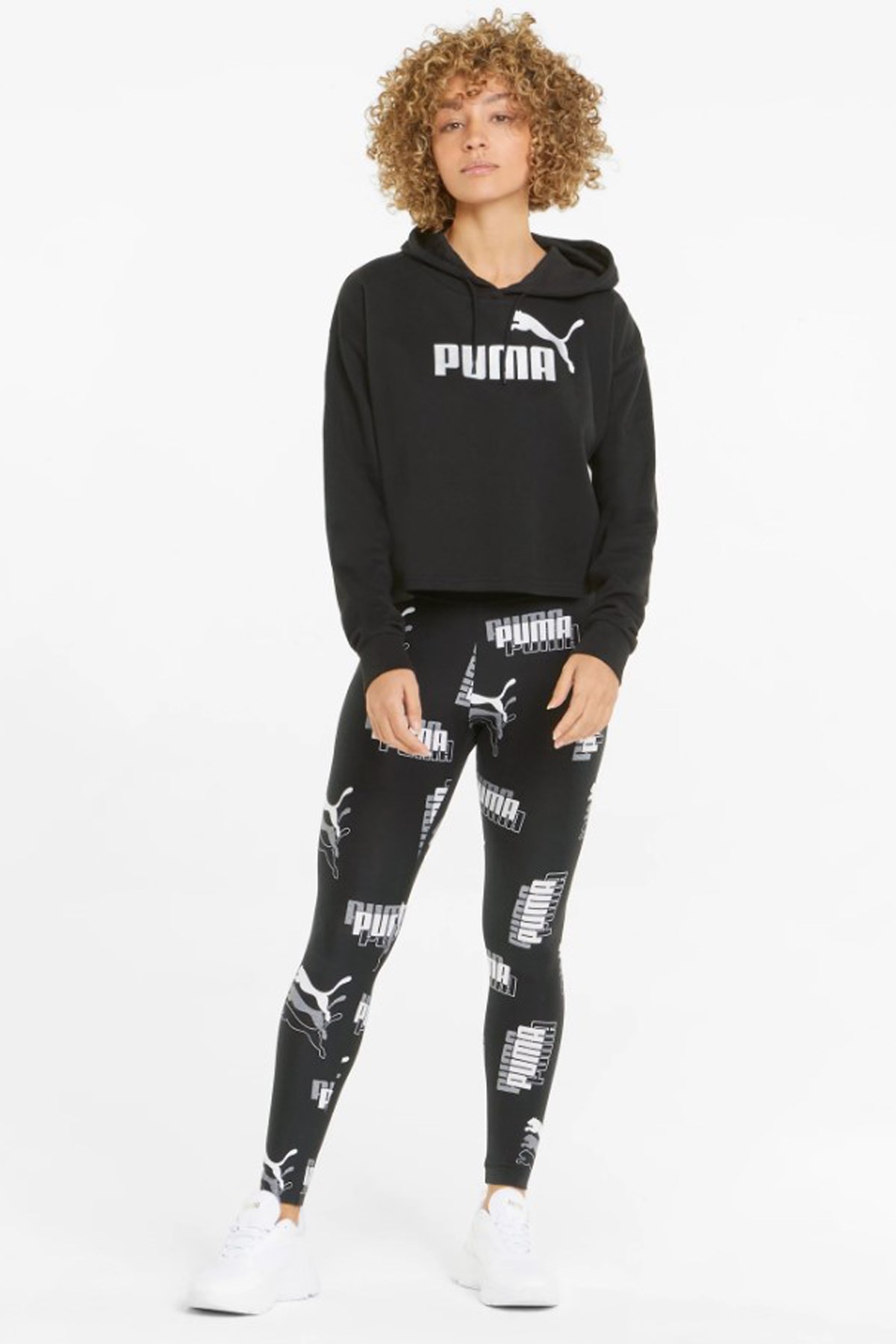 Puma Ess Kadın Crop Sweatshirt 84830551 Siyah