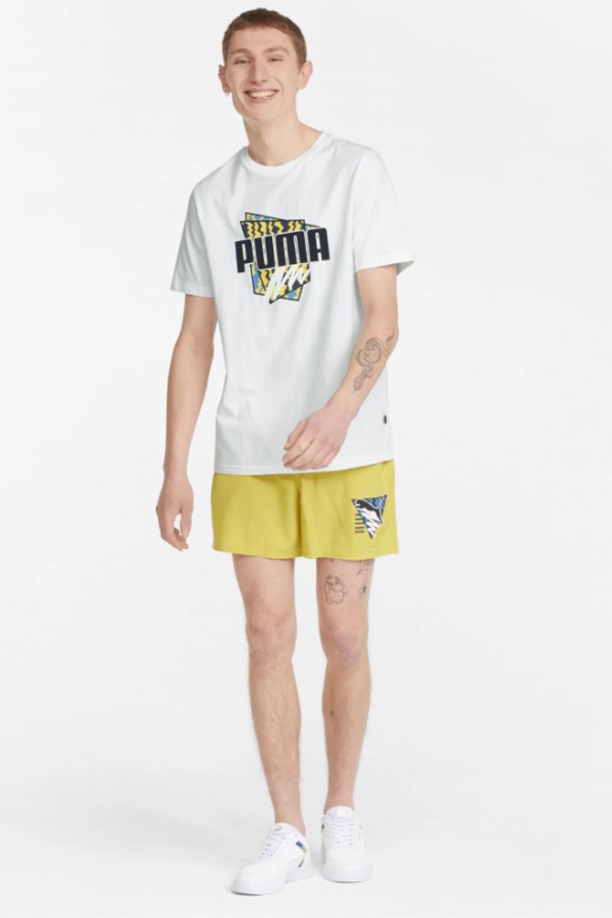 Puma Summer Erkek Tişört 84857602 Beyaz
