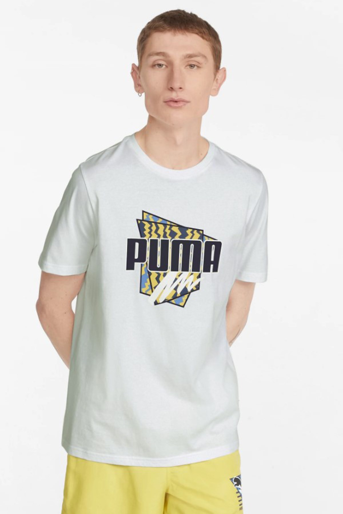 Puma Summer Erkek Tişört 84857602 Beyaz