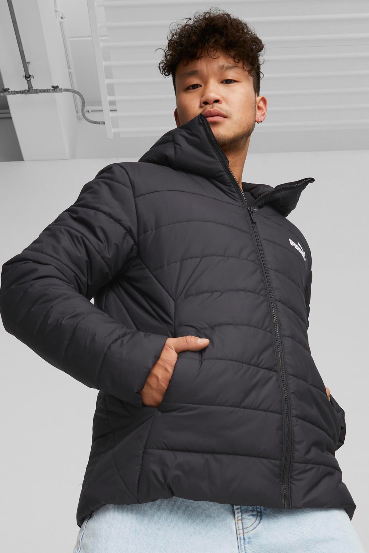 Puma Ess Hooded Erkek Şişme Mont 84893801 Siyah