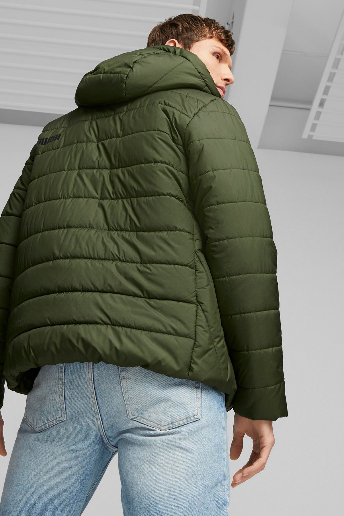 Puma Ess Hooded Erkek Mont 84893831 Yeşil