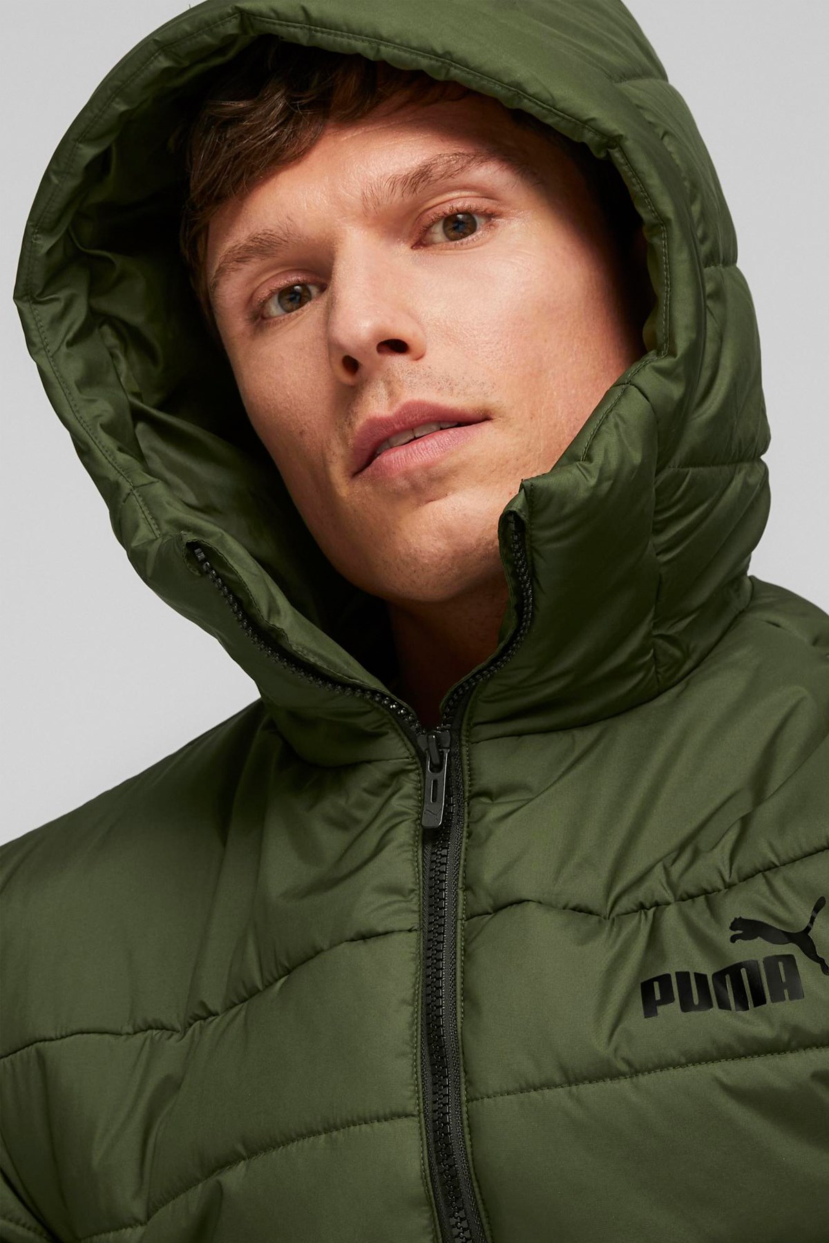 Puma Ess Hooded Erkek Mont 84893831 Yeşil