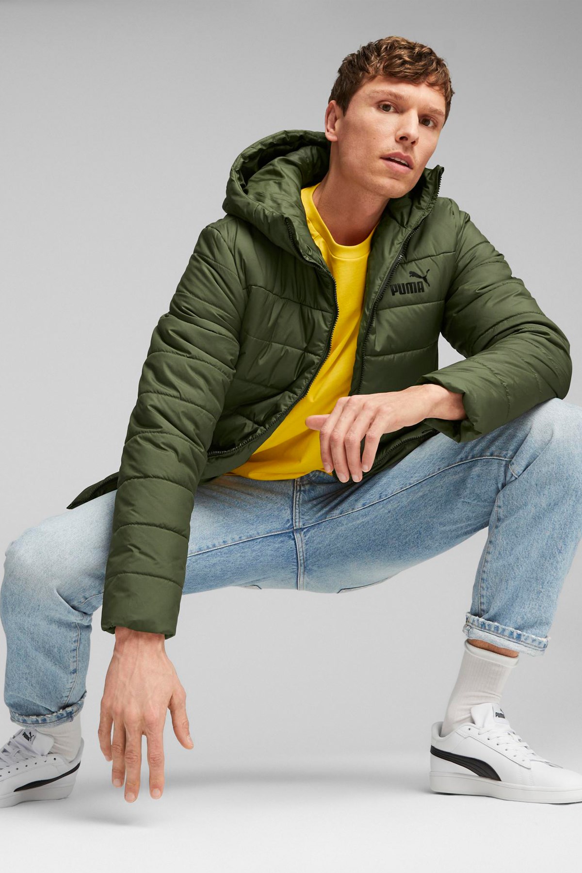 Puma Ess Hooded Erkek Mont 84893831 Yeşil