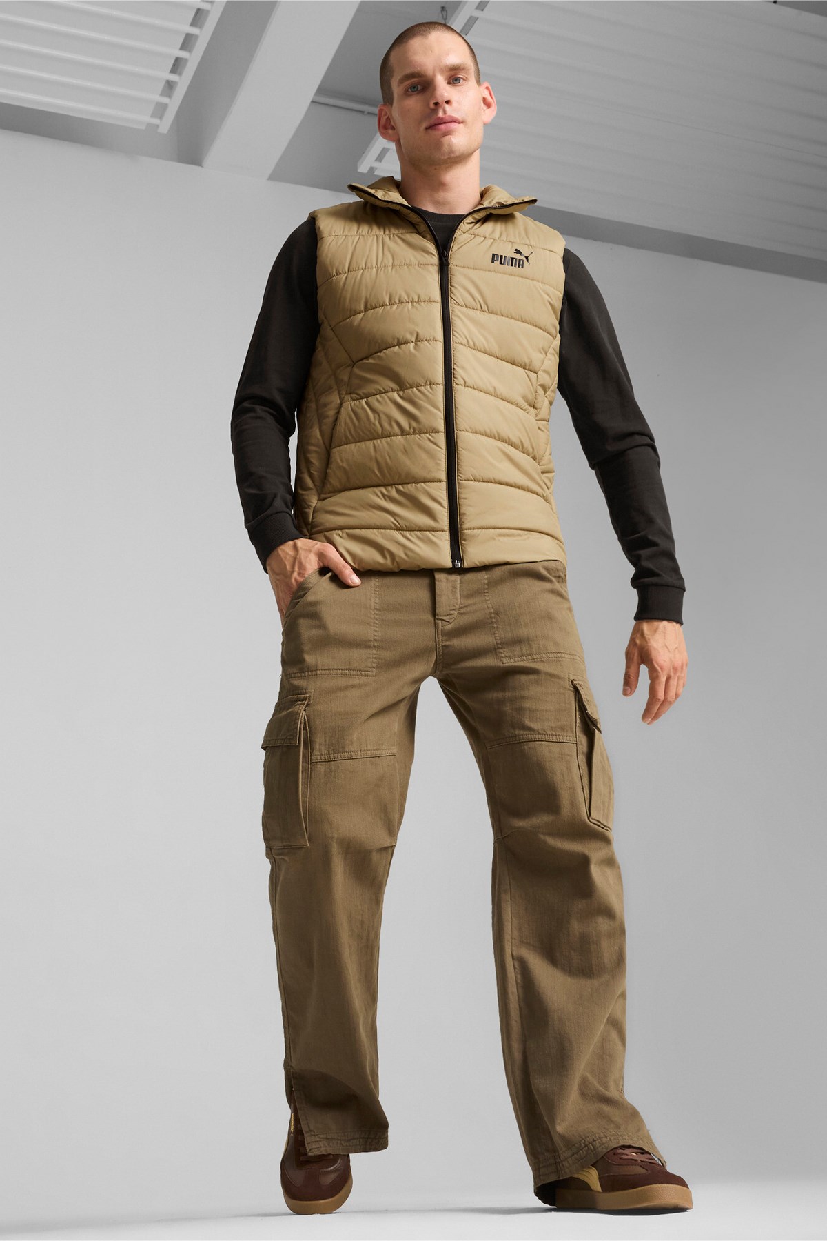 Puma Ess Padded Erkek Yelek 84893967 Bej